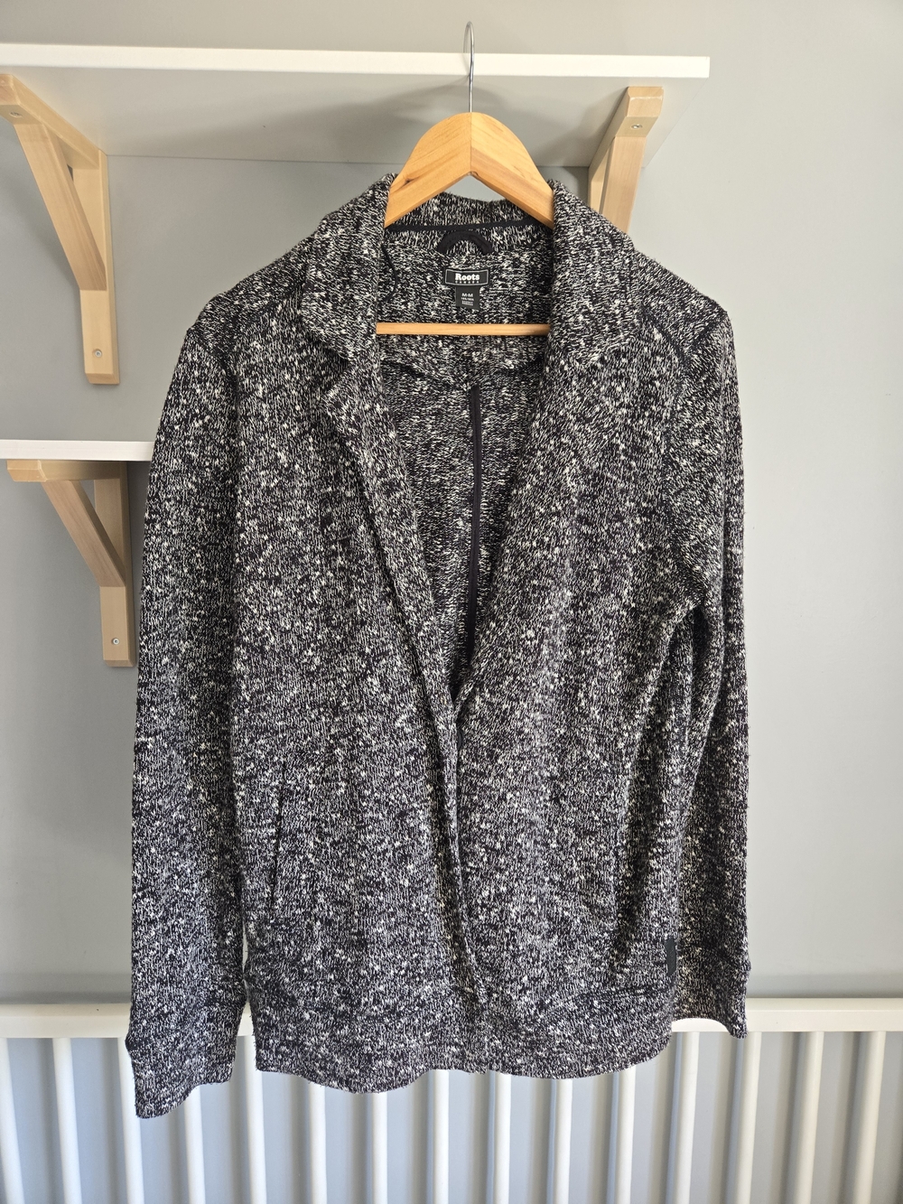 Roots Black & White Marled Cardigan
